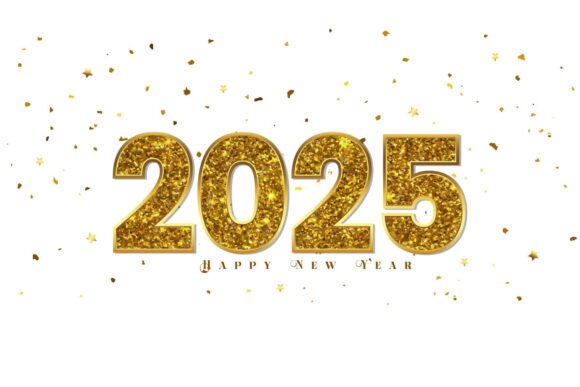 2025 New Year Golden Glitter Graphics Review
