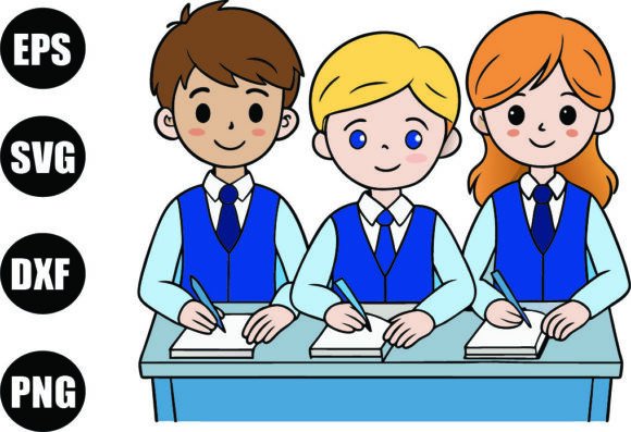 A Flat Vector Illustration of Three Graphics