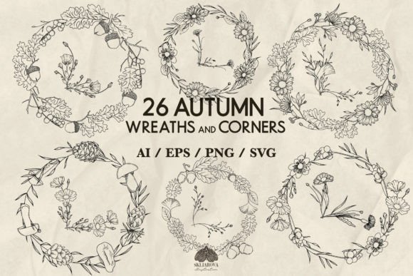 Autumn Wreaths and Corners Graphics Review
