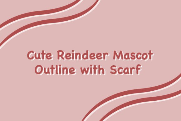 Cute Reindeer Mascot Outline with Scarf Review