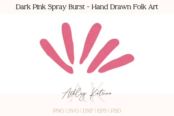 Dark Pink Spray Burst Graphics & Illustrations