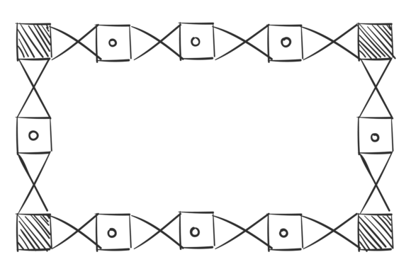 Doodle Pattern Border Graphics & Illustrations