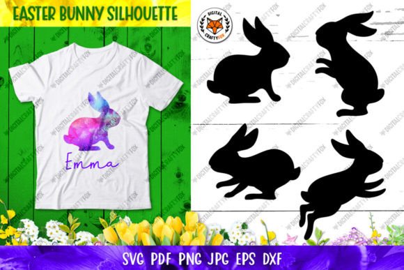 Easter Bunny Silhouette SVG: Graphics & Illustrations Review
