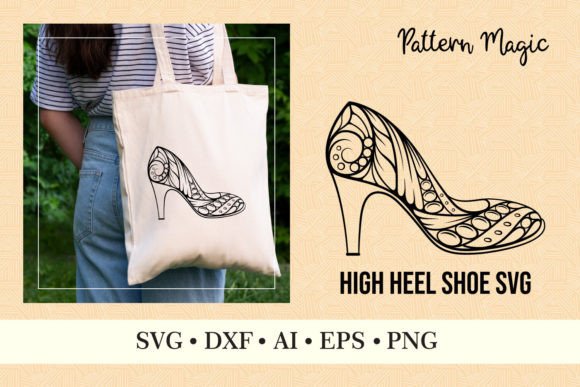 Intricate High Heel Shoe SVG: Graphics & Illustrations