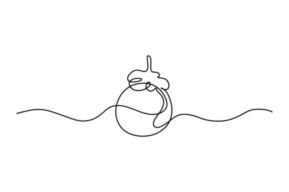 Mangosteen One Continuous Line Graphics Review