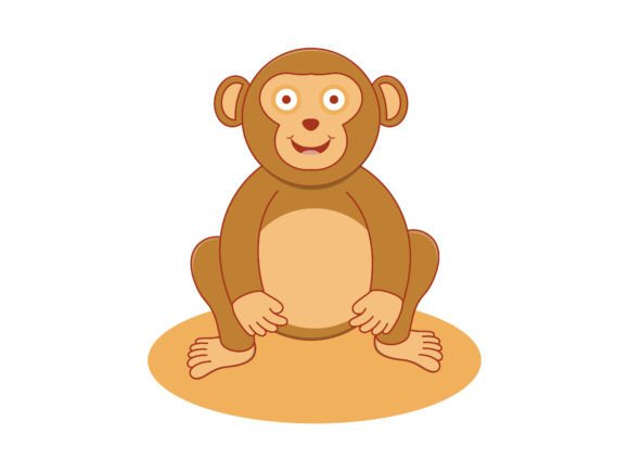 Monkey Squatting Graphics and Illustrations Review