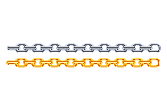 Silver and Golden Chains Graphics & Illustrations