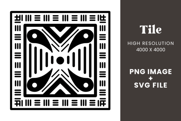 Tile Ornament Black and White Graphics Review